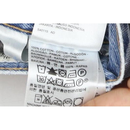 Levi's Premium Men's Blue W34 L30 Straight Light Wash Distressed Jeans