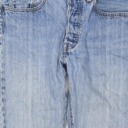 Levi's Premium Men's Blue W34 L30 Straight Light Wash Distressed Jeans