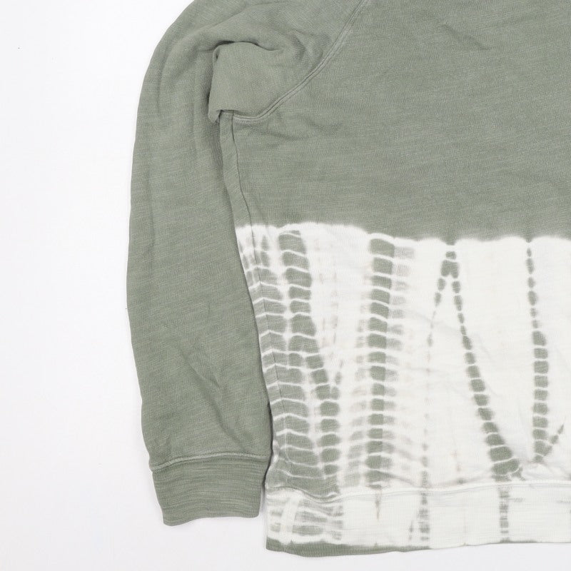 Marks and Spencer Women Green Tie Dye Sweatshirt Size 10 Crew Neck