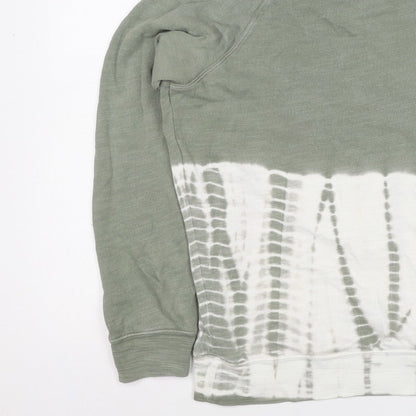 Marks and Spencer Women Green Tie Dye Sweatshirt Size 10 Crew Neck