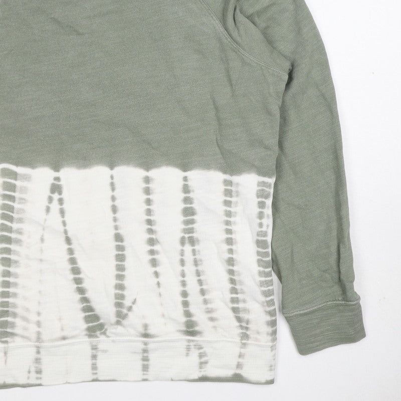 Marks and Spencer Women Green Tie Dye Sweatshirt Size 10 Crew Neck