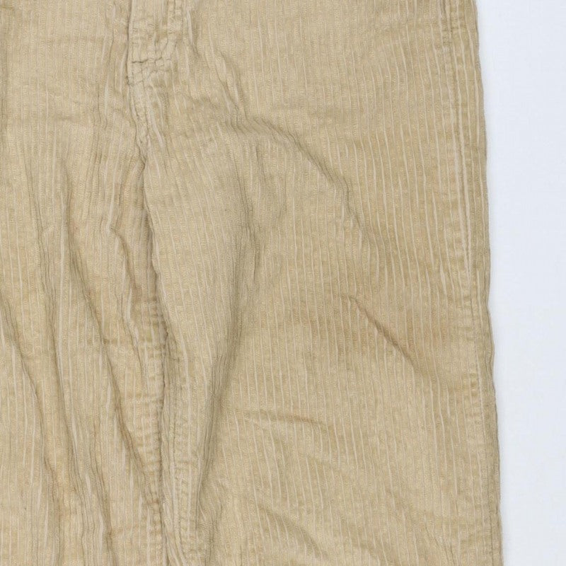 Levi's Women Beige Size 26 Ribcage Straight Ankle Corduroy Trousers