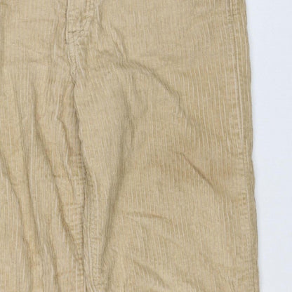 Levi's Women Beige Size 26 Ribcage Straight Ankle Corduroy Trousers