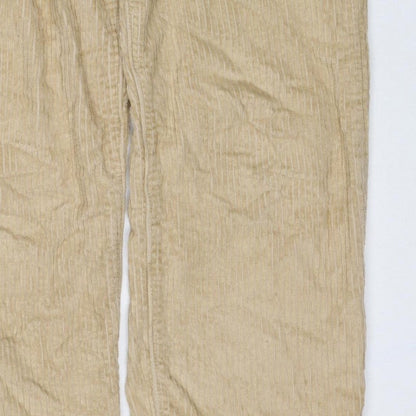 Levi's Women Beige Size 26 Ribcage Straight Ankle Corduroy Trousers
