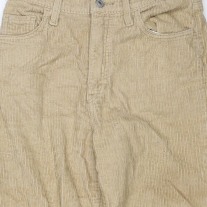 Levi's Women Beige Size 26 Ribcage Straight Ankle Corduroy Trousers