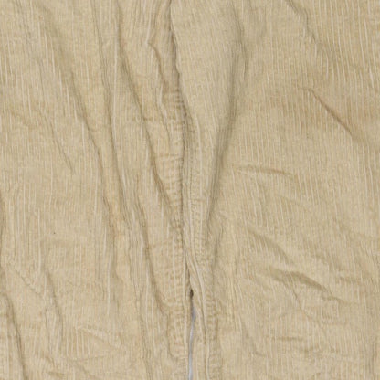 Levi's Women Beige Size 26 Ribcage Straight Ankle Corduroy Trousers