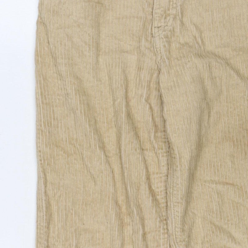 Levi's Women Beige Size 26 Ribcage Straight Ankle Corduroy Trousers