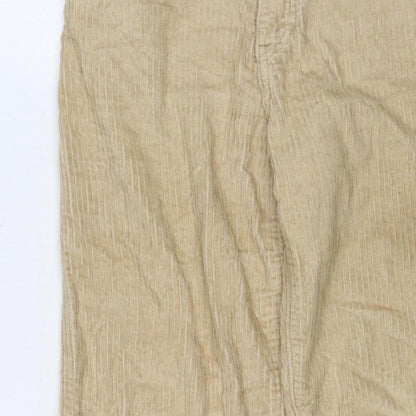 Levi's Women Beige Size 26 Ribcage Straight Ankle Corduroy Trousers