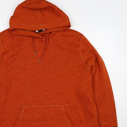 TOG24 Unisex Adults Orange XL Pullover Hoodie Drawstring Pockets