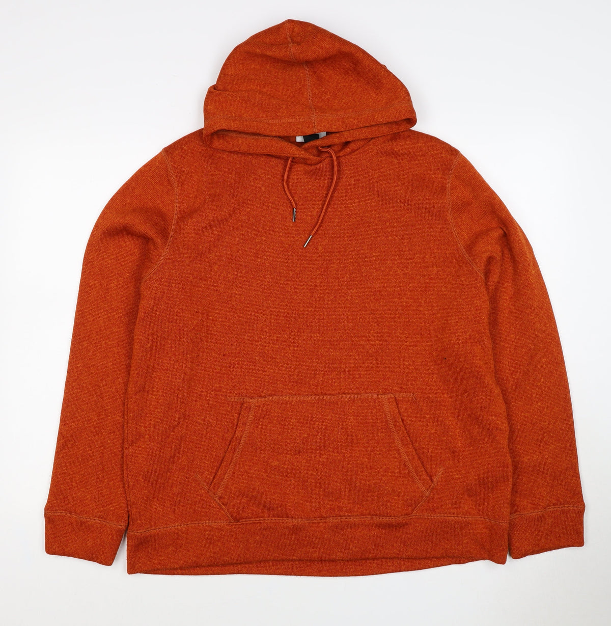 TOG24 Unisex Adults Orange XL Pullover Hoodie Drawstring Pockets