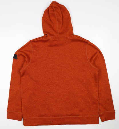TOG24 Unisex Adults Orange XL Pullover Hoodie Drawstring Pockets