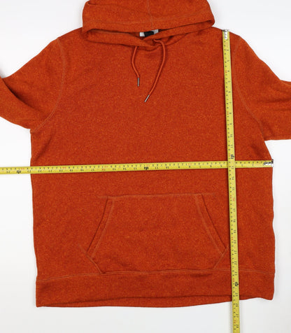 TOG24 Unisex Adults Orange XL Pullover Hoodie Drawstring Pockets