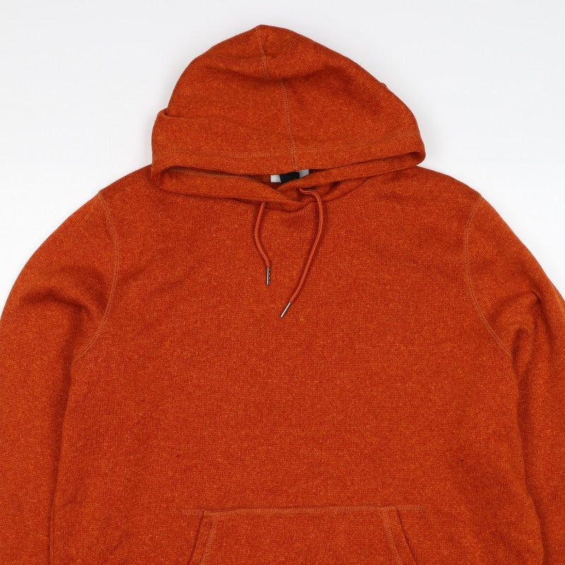TOG24 Unisex Adults Orange XL Pullover Hoodie Drawstring Pockets