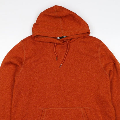TOG24 Unisex Adults Orange XL Pullover Hoodie Drawstring Pockets