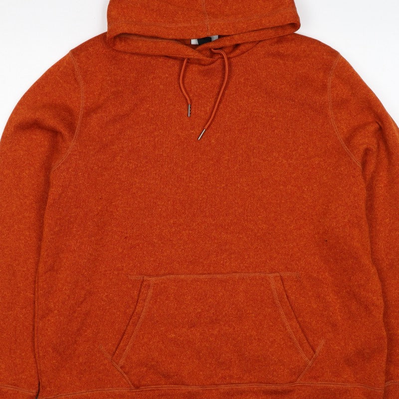 TOG24 Unisex Adults Orange XL Pullover Hoodie Drawstring Pockets
