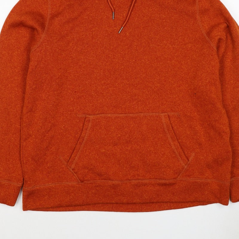 TOG24 Unisex Adults Orange XL Pullover Hoodie Drawstring Pockets