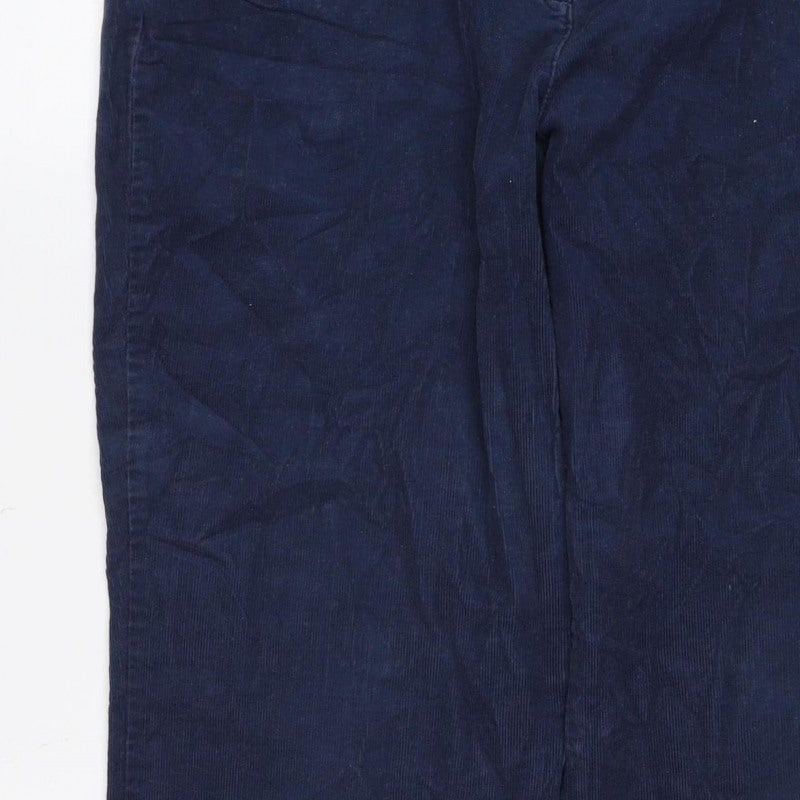Marks & Spencer Women’s Navy Corduroy Straight Trousers UK 16
