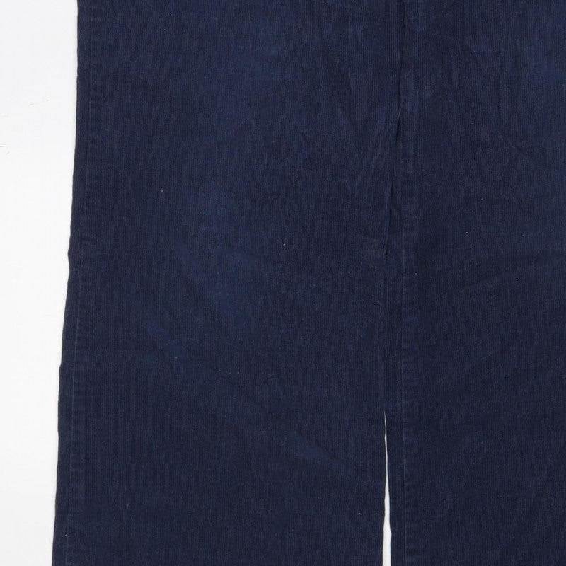Marks & Spencer Women’s Navy Corduroy Straight Trousers UK 16