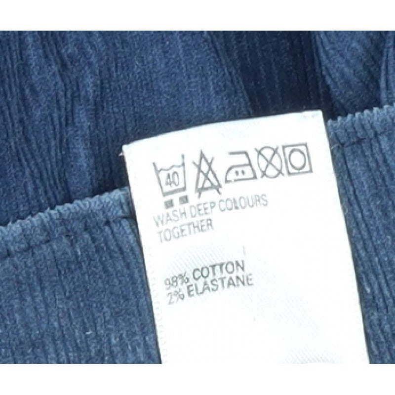 Marks & Spencer Women’s Navy Corduroy Straight Trousers UK 16