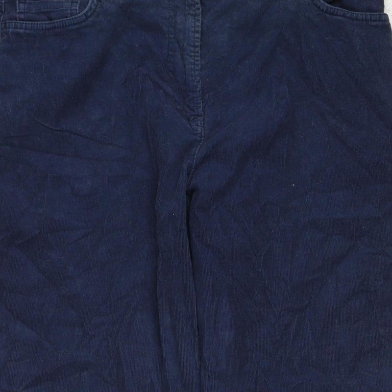 Marks & Spencer Women’s Navy Corduroy Straight Trousers UK 16