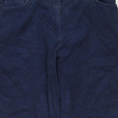 Marks & Spencer Women’s Navy Corduroy Straight Trousers UK 16