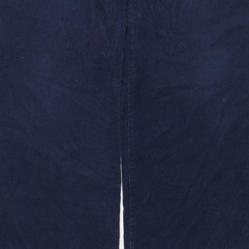 Marks & Spencer Women’s Navy Corduroy Straight Trousers UK 16