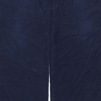 Marks & Spencer Women’s Navy Corduroy Straight Trousers UK 16