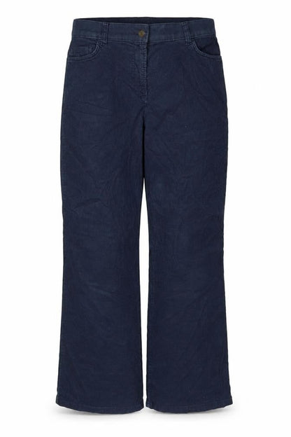 Marks & Spencer Women’s Navy Corduroy Straight Trousers UK 16