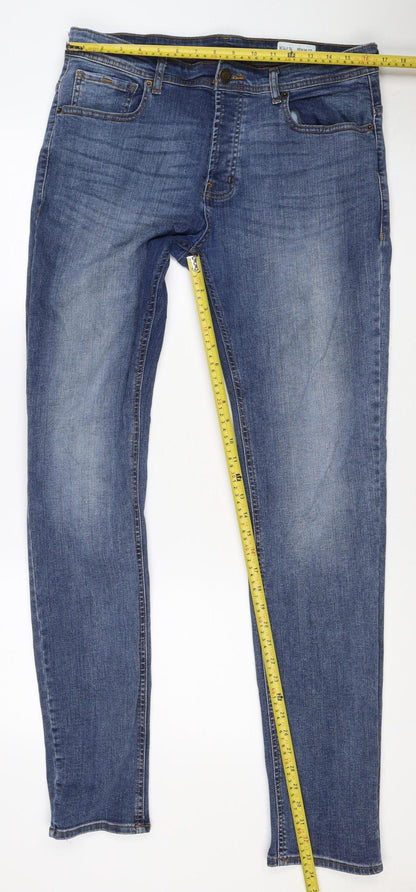 Denim Co. Men’s Blue W34 L34 Slim Straight Stretch Jeans
