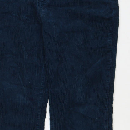 Joe Browns Women’s Blue UK 14 Corduroy Straight Trousers Pockets