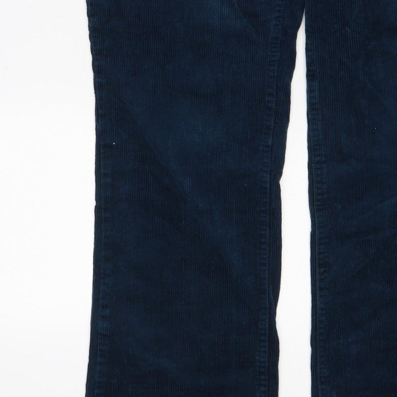 Joe Browns Women’s Blue UK 14 Corduroy Straight Trousers Pockets