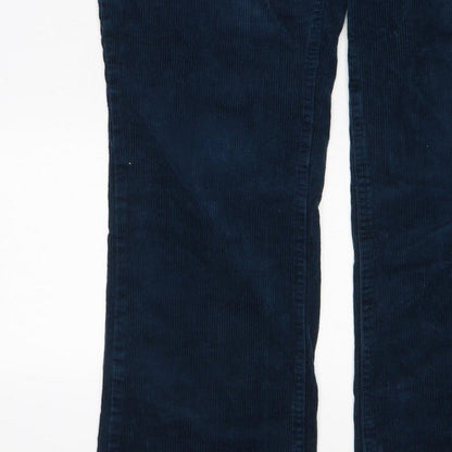 Joe Browns Women’s Blue UK 14 Corduroy Straight Trousers Pockets