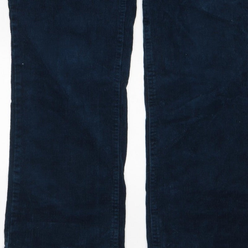 Joe Browns Women’s Blue UK 14 Corduroy Straight Trousers Pockets