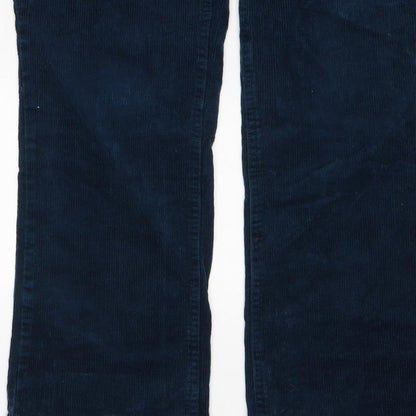 Joe Browns Women’s Blue UK 14 Corduroy Straight Trousers Pockets