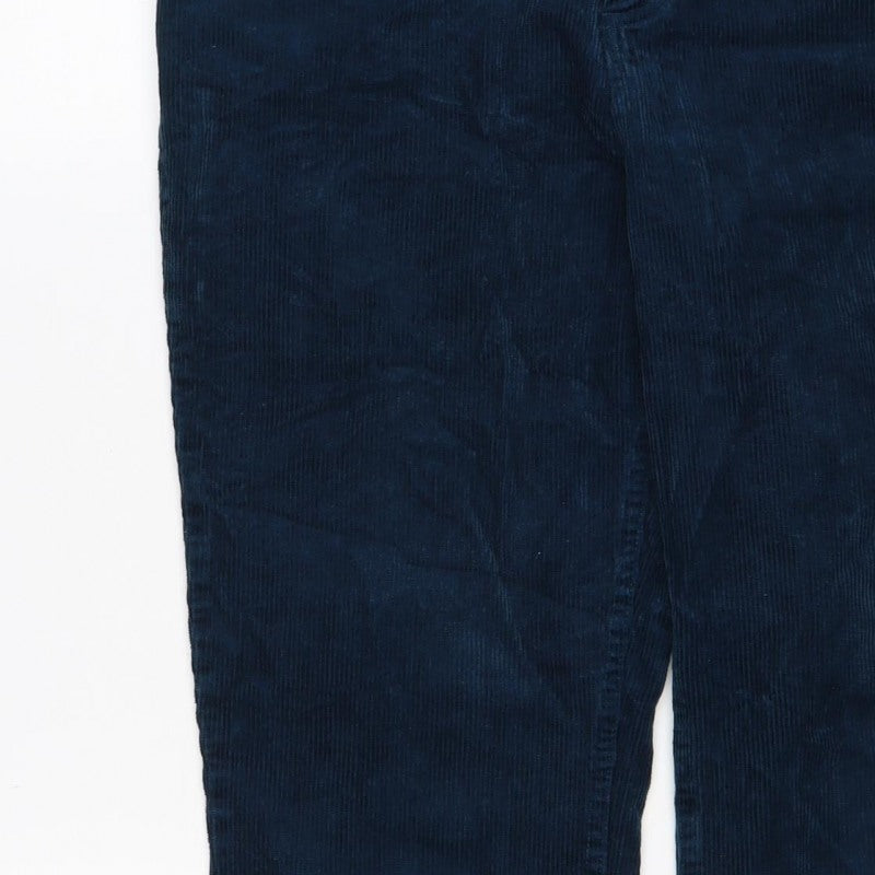 Joe Browns Women’s Blue UK 14 Corduroy Straight Trousers Pockets