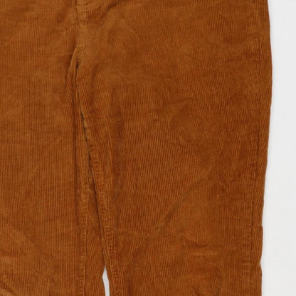 Joe Browns Women Brown Corduroy Straight Trousers Size 14