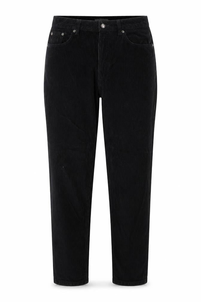Topshop Women’s Black W30 UK 12 Corduroy Straight Trousers