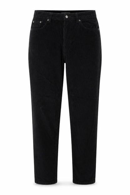 Topshop Women’s Black W30 UK 12 Corduroy Straight Trousers