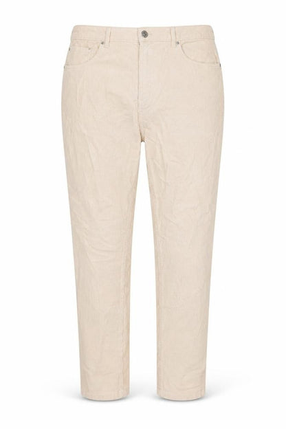Marks & Spencer Women Beige Corduroy Straight Trousers UK 18 Regular