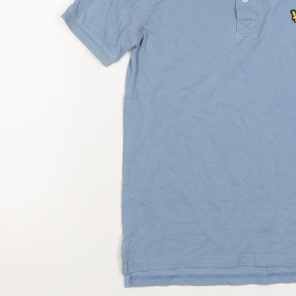 Lyle & Scott Boys Blue 10-11 Years Basic Cotton Eagle Logo Polo Shirt
