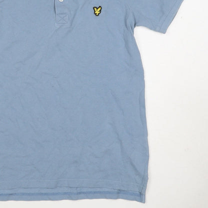 Lyle & Scott Boys Blue 10-11 Years Basic Cotton Eagle Logo Polo Shirt