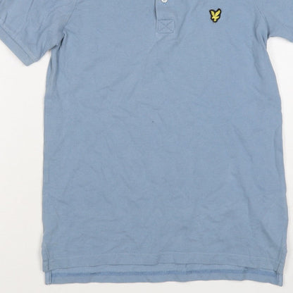 Lyle & Scott Boys Blue 10-11 Years Basic Cotton Eagle Logo Polo Shirt
