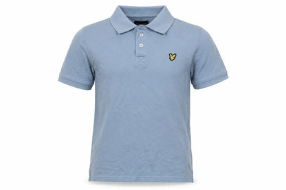 Lyle & Scott Boys Blue 10-11 Years Basic Cotton Eagle Logo Polo Shirt