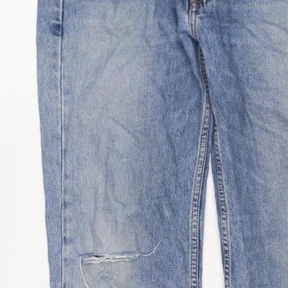 Levi's Men's Blue W31 L32 Engineered Straight Distressed Jeans