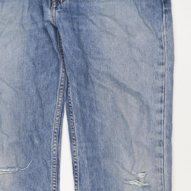 Levi's Men's Blue W31 L32 Engineered Straight Distressed Jeans