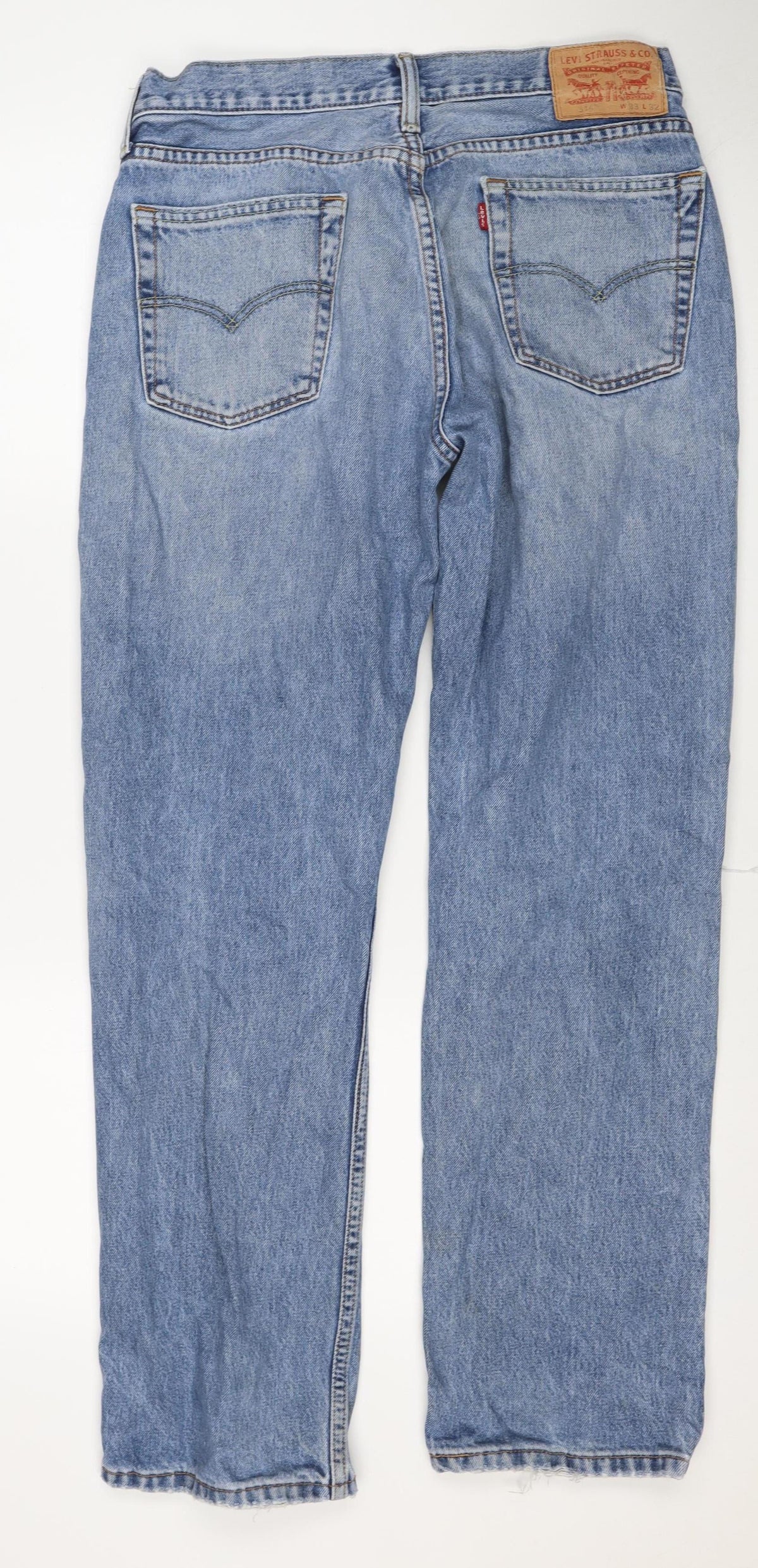 Levi's Men's Blue W31 L32 Engineered Straight Distressed Jeans
