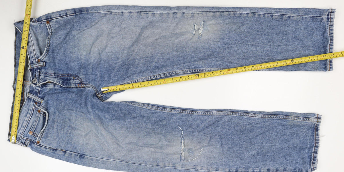 Levi's Men's Blue W31 L32 Engineered Straight Distressed Jeans
