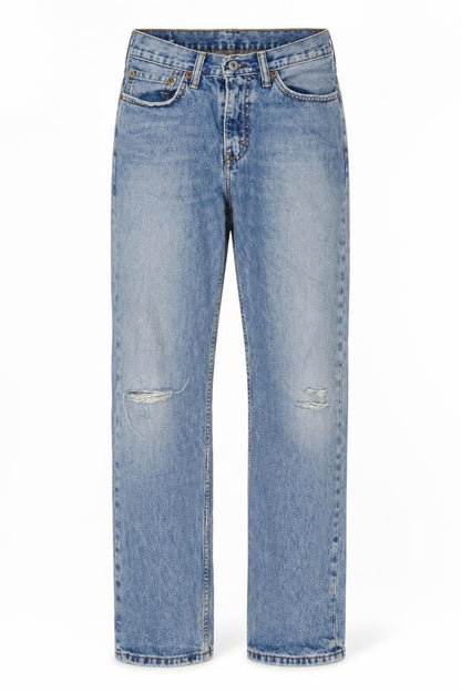 Levi's Men's Blue W31 L32 Engineered Straight Distressed Jeans
