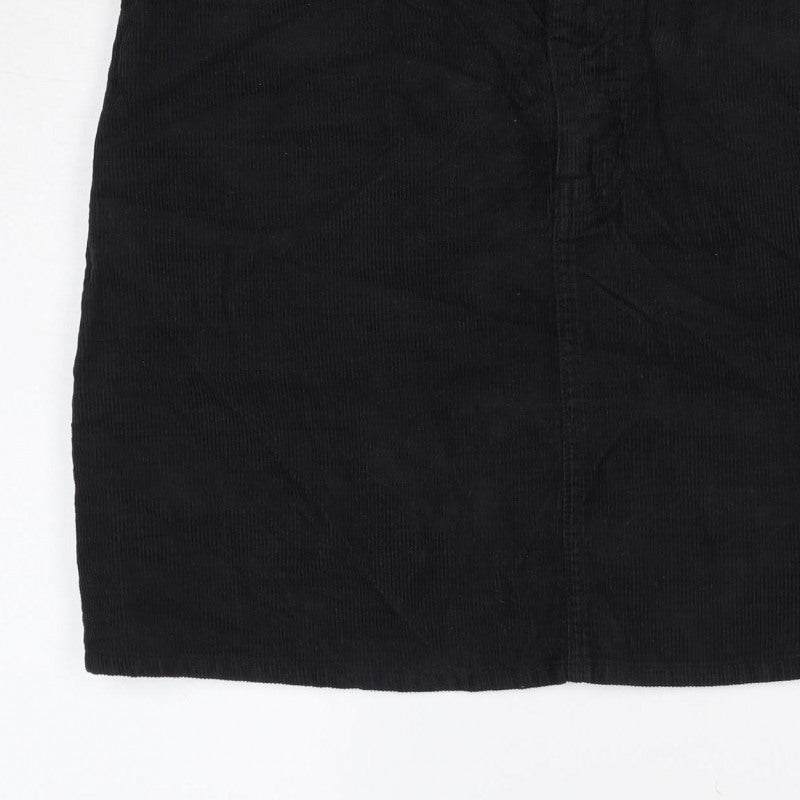 J.Crew Women Black Corduroy Pencil Skirt Size 28 Pockets