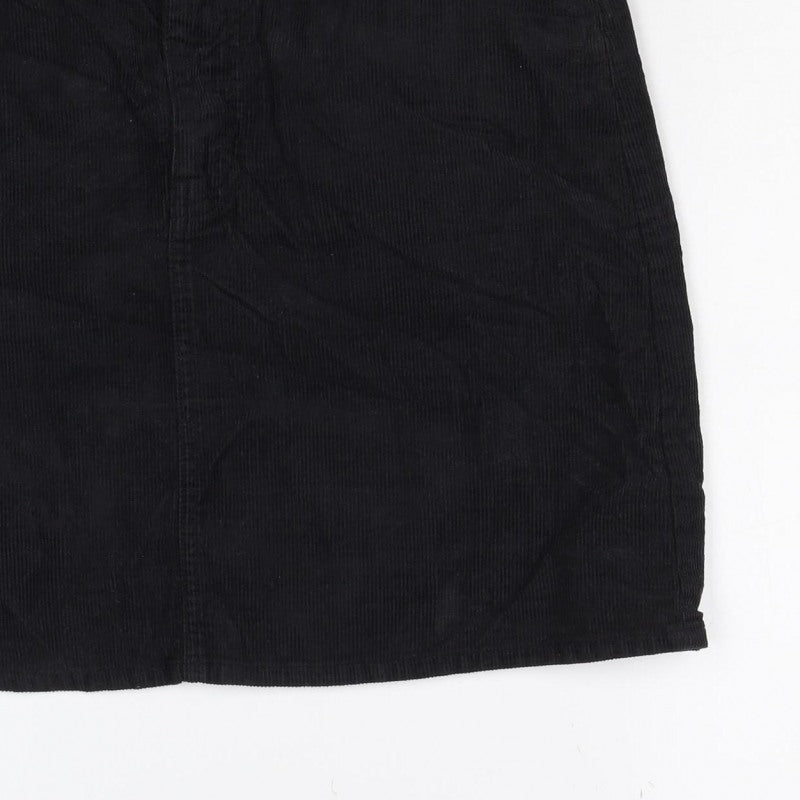 J.Crew Women Black Corduroy Pencil Skirt Size 28 Pockets
